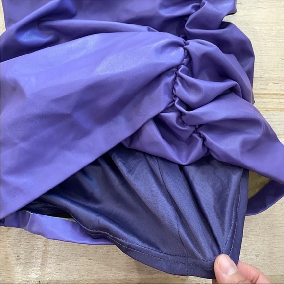 Zara vegan leather mini dress NEW - Picture 8 of 11